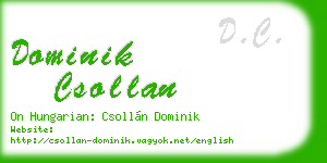 dominik csollan business card