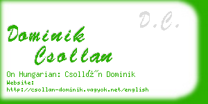 dominik csollan business card